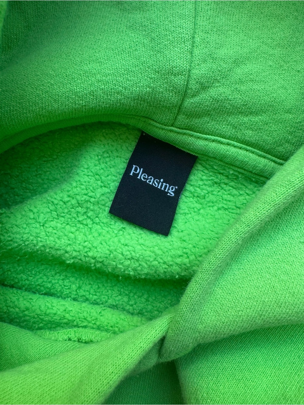 The Pleasing Harry Styles Pollinators Hoodie in Shrub Lime Green Unisex Large - Picture 3 of 4